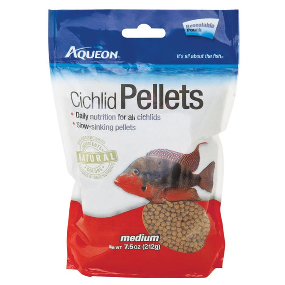 Aqueon Cichlid Pellets Resealable Pouch Medium 7.5oz