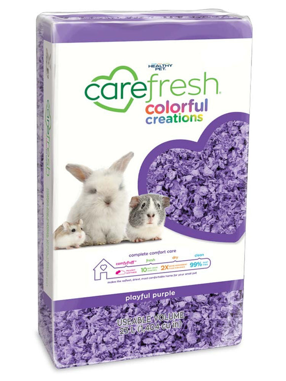 Carefresh colorful creations small animal bedding playful purple 23L