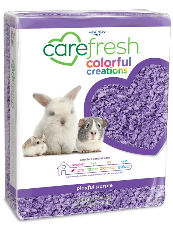 Carefresh colorful creations small animal bedding playful purple 50L