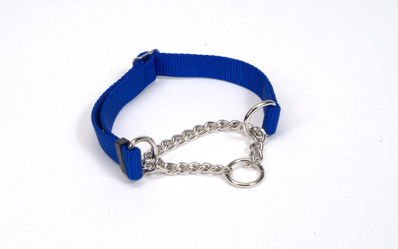 Coastal Check Training Collar for Dogs Adjustable Blue 3-4X14-20in