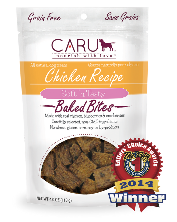 Caru  Dog  Natural  Chicken Recipe Bites  4oz.